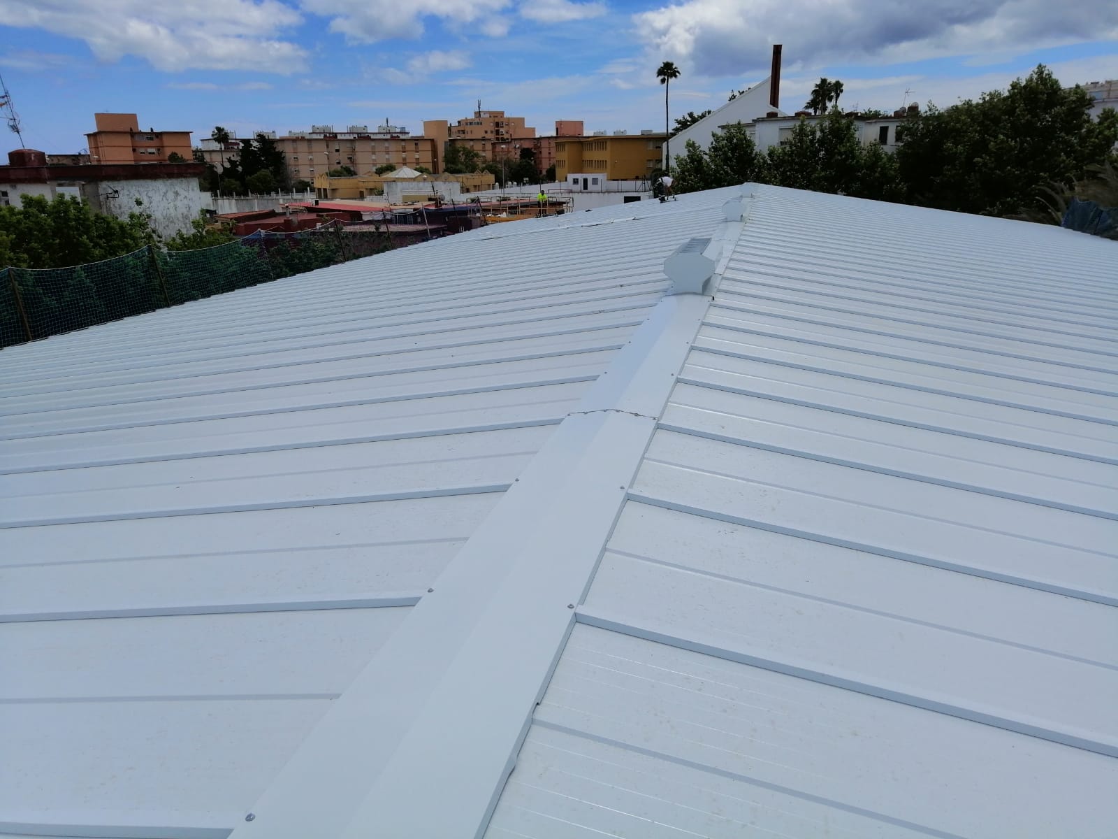 Obra industrial construcción cubierta pabellón Algeciras praes 4